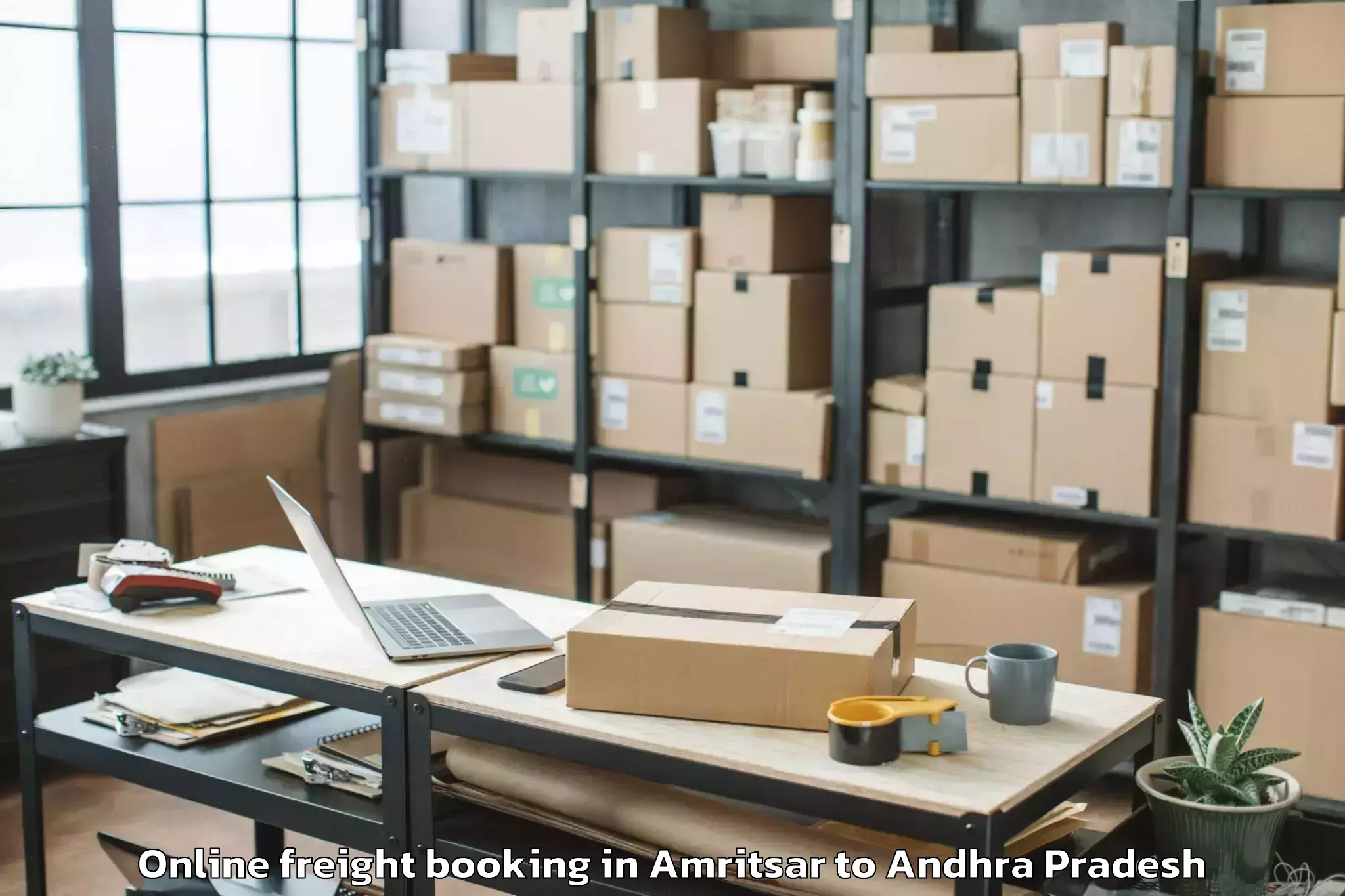 Hassle-Free Amritsar to Racherla Online Freight Booking